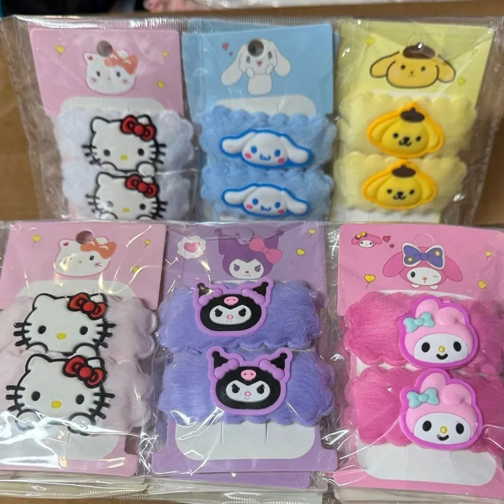 Matthew‎ Fun Item Set of 6 Pair Sanrio Fuzzy Snap Hair Clips